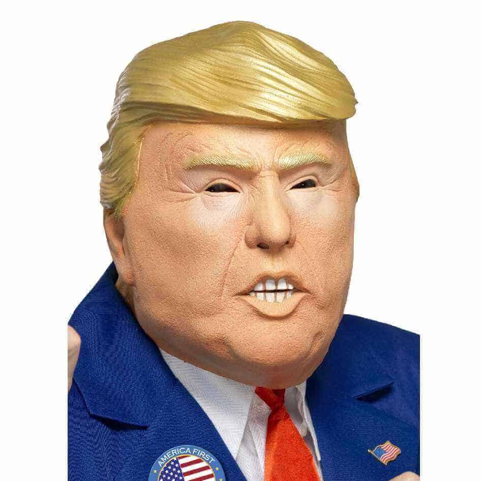 Adult's Deluxe Donald Trump Mask - Republican President Halloween Costume Accessory - Disguise Costumes
