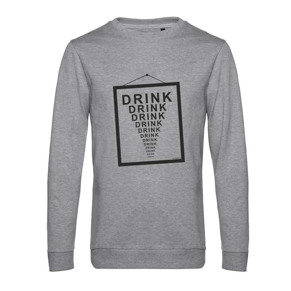 Father Jack Drink Top.Father Jack Hackett with the quote Drink, Drink,....Haether grey long sleeve style tee shirt.