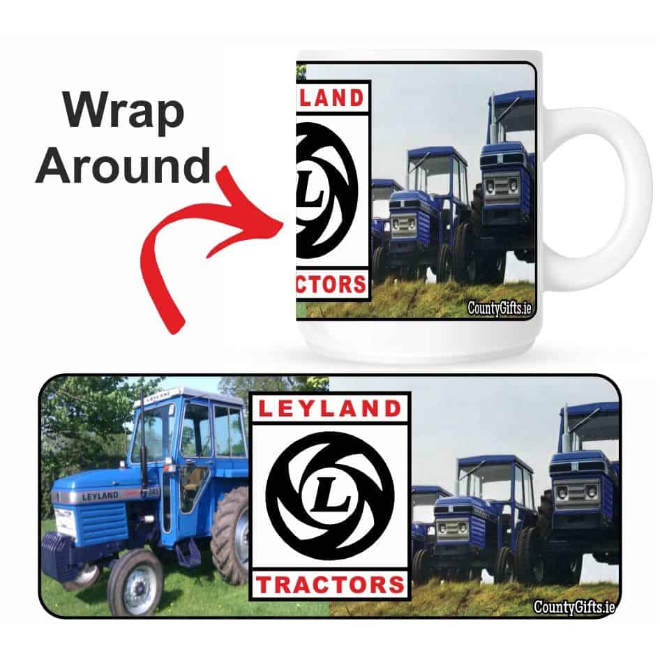 Leyland Tractor Mug from joke.ie. Celebrate the legacy of British engineering with a vintage Leyland Tractors mug! Perfect for farmers, tractor enthusiasts, and collectors, this high-quality ceramic mug features a beautifully printed classic Leyland tractor design, making it an ideal addition to any kitchen or workspace. Whether you're sipping your morning coffee or enjoying a relaxing tea break, this mug brings nostalgia and charm to every cup. Available in various sizes, from standard 11oz to larger 15oz options, this durable and dishwasher-safe mug ensures long-lasting use. The vivid, high-resolution print showcases the iconic Leyland tractor, a symbol of reliability and craftsmanship. Designed for comfort, the ergonomic handle provides a secure grip, making it perfect for daily use. This Leyland Tractors mug makes a fantastic gift for vintage tractor lovers, classic machinery collectors, and farmers who appreciate a touch of history. Whether for birthdays, Christmas, or special occasions, it’s a thoughtful and practical present. Bring the heritage of Leyland Tractors to your home with this stylish and functional mug. Order yours today and enjoy a timeless tribute to one of Britain’s most beloved tractor brands! Our tractor mug is an everyday use mug. The 10oz ceramic mugs are manufactured with a dishwasher safe premium coating.They are dishwasher resistant up to 800 wash cycles at 45°C.Our deluxe 14oz Travel mugs are ideal for anyone on the move, these travel mugs are stainless steel and will last for years. The mugs keep liquid hot or cold. Our mugs are of a high gloss finish and are available in four sizes. Standard 10oz Mug  Fine Enamel Mug 12oz  Jumbo 15oz Mug – Ideal for anyone that loves a good cuppa! Travel 14oz Mug – Great for anyone on the move. All mugs come in a gift box