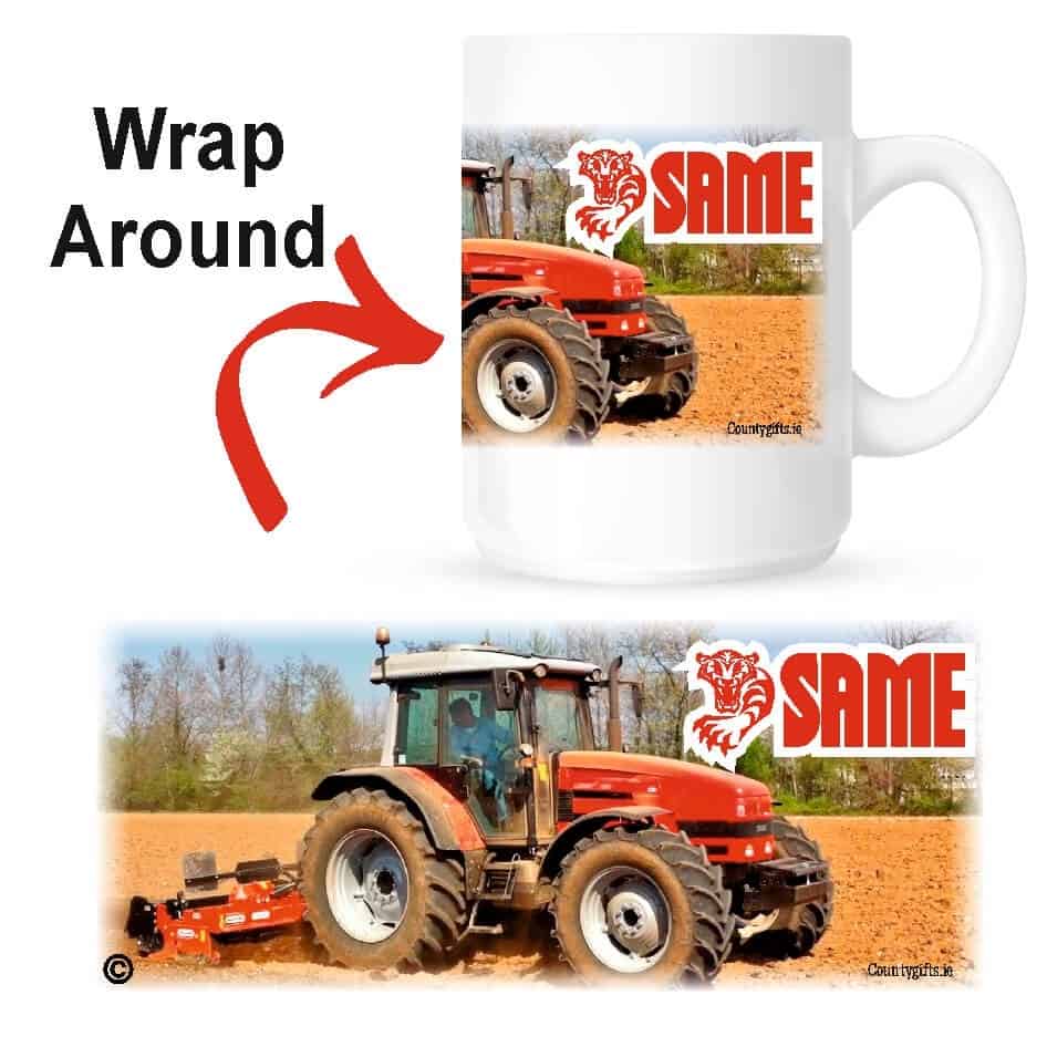 SAME Tractor mug.Sammy image on a 10oz standrad mug.Dishwasher friendly.
