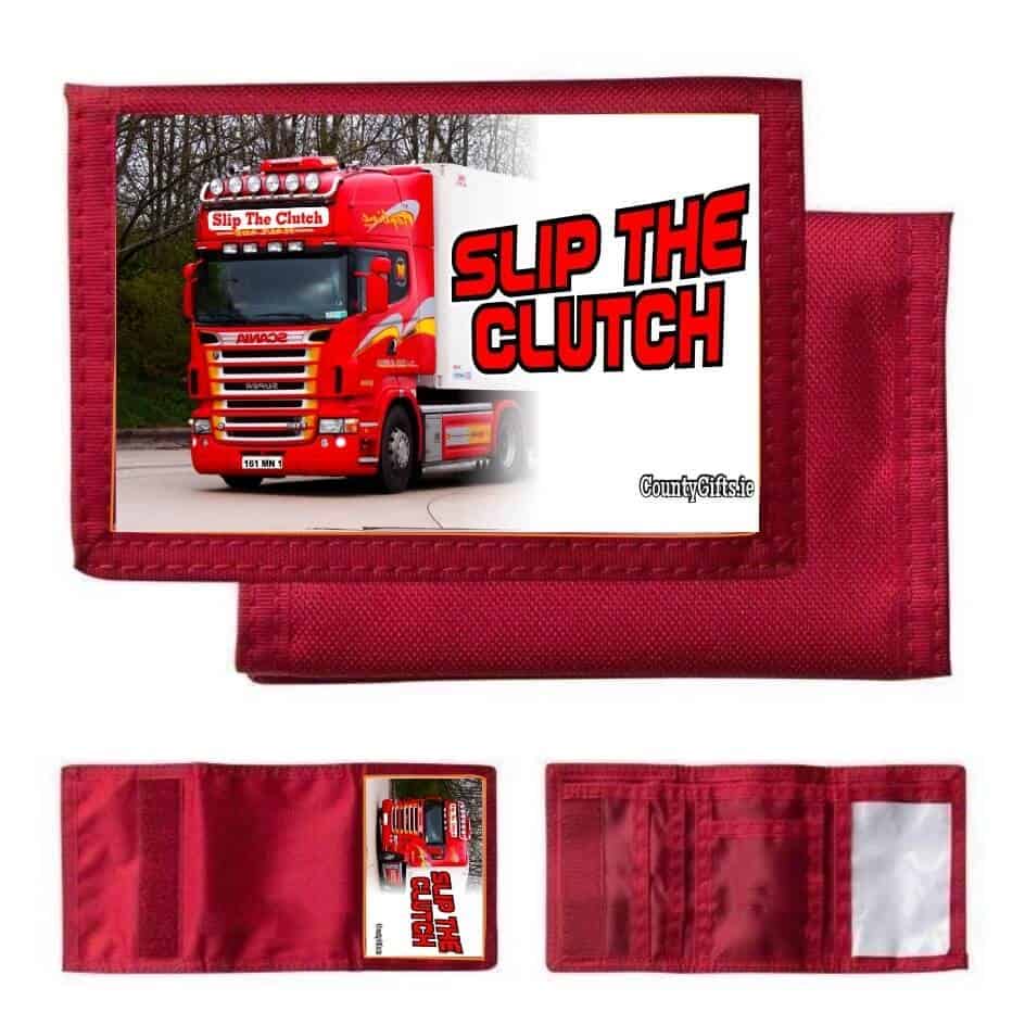 Red Slip The Clutch Truck Wallet. These nylon wallets are robust and rugged and are a quality product..An ideal gift for the trucker in your life.