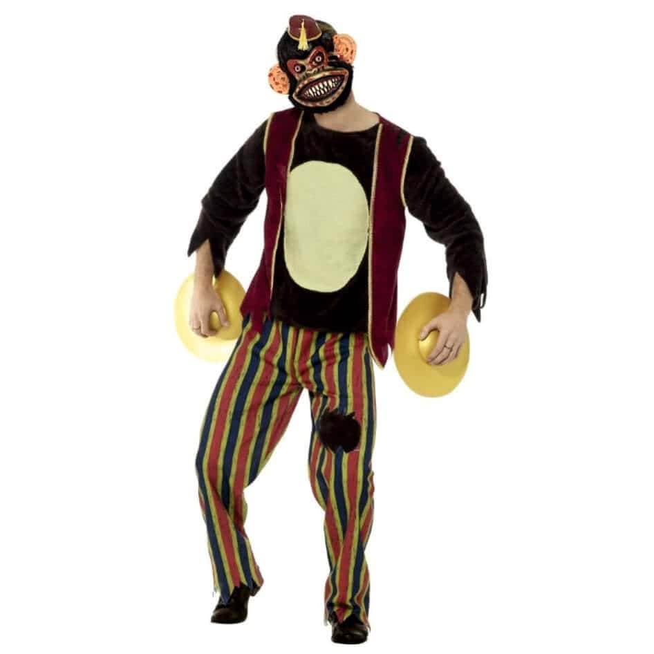 Clapping Toy Monkey Costume from joke.ie. Deluxe Clapping Monkey Toy Costume includes a multi-coloured trousers, top, EVA mask and cymbals.