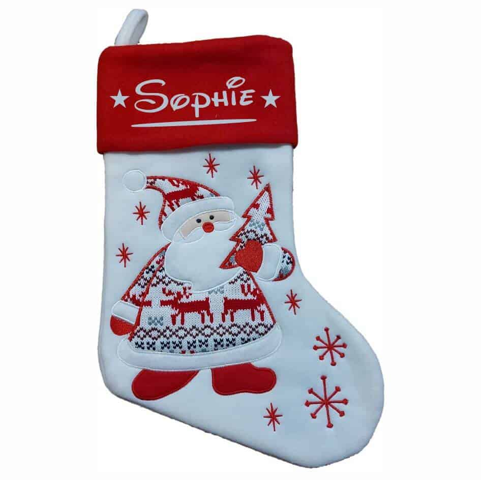Personalised Christmas Stocking from joke.ie A must have at Christmas, hang it on the mantel piece with all those goodies in it. Add a name to make it extra special. Designed and printed in Cavan Ireland