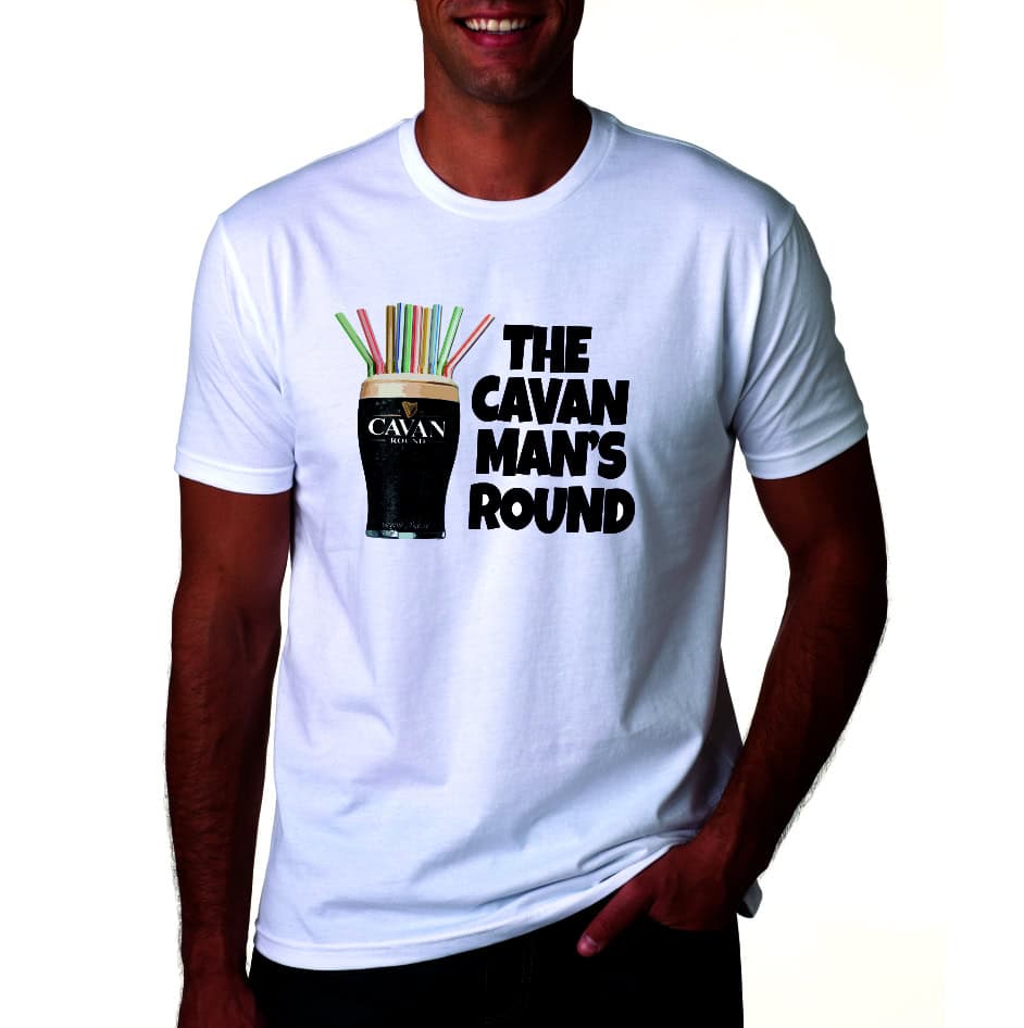 Cavan Man's Round Tee Shirt Ah the poor Cavan man, always making fun of him! Our exclusive Cavan Man's Round Tee Shirt from our own print department is one of our most popular tee.If you can't laugh at yourself sure it's a sad day!Our quality premium tees are one of the best on the market, extremely hard wearing without losing the soft feel,wash time and time again without the garment losing its shape.Ideal gift for any Cavan person. This product is highly recommended for anyone who loves a good tee. Colour: White loose fit tee Size: Small 35/37″ Medium 38/40″ Large 41/43″ X Large 44/46″ 2X Large 47/49″ 3X Large 50/52″