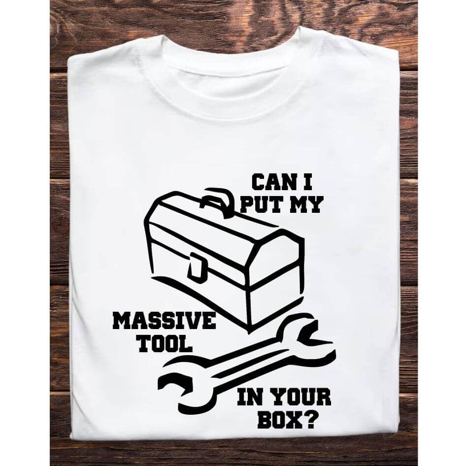 Father Ted Inspired: Massive Tool Tee Shirt from Joke.ie, Ireland. Celebrate your love for classic comedy with our Father Ted inspired Massive Tool tee shirt. Perfect for fans of the beloved television series, this unique tee captures the quirky humor and memorable moments that made Father Ted a timeless favorite. Whether you're heading to a comedy convention, relaxing at home, or hanging out with friends, this tee is a must-have addition to your wardrobe. Embrace the Quirkiness Nostalgic Design: The Massive Tool tee shirt features a playful design that pays homage to one of the most iconic and hilarious moments from Father Ted. The text, "Can I put my massive tool in your box?" is printed alongside an image of a tool box, mimicking the memorable interaction between Pat Mustard and Mrs. Doyle. This design ensures that the humor and charm of the show are captured in every detail. This tee shirt is not just a piece of clothing; it's a conversation starter and a tribute to classic television comedy. High-Quality Materials Comfort and Durability: Made from a soft and breathable cotton blend, the Massive Tool tee shirt offers superior comfort for all-day wear. The durable fabric is designed to withstand repeated washing and wearing, ensuring that this tee remains a staple in your collection for years to come. The lightweight material makes it perfect for layering or wearing on its own, providing versatility for any season. Perfect Fit Unisex Sizing: Available in a range of unisex sizes, the Massive Tool tee shirt is designed to fit comfortably on both men and women. The classic crew neck and relaxed fit ensure that you look stylish while feeling comfortable. Transition seamlessly from casual outings to relaxed evenings at home with this versatile tee. Ideal for Various Occasions Versatile Style: Whether you're binge-watching Father Ted, attending a themed party, or just enjoying a casual day out, this tee shirt is the perfect choice. Its simple yet eye-catching design makes it suitable for a variety of occasions, allowing you to showcase your love for the show wherever you go. Great Gift Idea: Looking for a unique gift for a Father Ted fan? The Massive Tool tee shirt is an excellent choice. Its nostalgic design and high-quality construction make it a thoughtful and memorable gift for birthdays, holidays, or just because. Easy Care Low Maintenance: The Massive Tool tee shirt is easy to care for, requiring minimal effort to keep it looking its best. Simply machine wash in cold water and tumble dry on low heat to maintain the vibrant print and comfortable fabric. This Father Ted inspired tee shirt is a must-have for fans of the show. Its nostalgic design, high-quality materials, and versatile style make it the perfect addition to any wardrobe. Celebrate Your Love for Classic Comedy with this unique and stylish tee shirt, and bring a touch of Father Ted humor to your everyday life. Colour: White loose fit tee Size: Small 35/37″ Medium 38/40″ Large 41/43″ X Large 44/46″ 2X Large 47/49″ 3X Large 50/522 View our entire Father Ted Collection here.