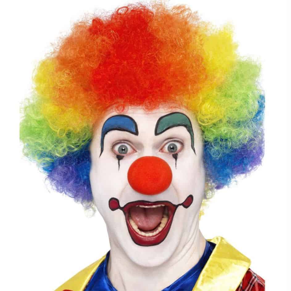 Crazy Clown Wig from Joke.ie – Multi-Coloured Rainbow Wig for Halloween Costume