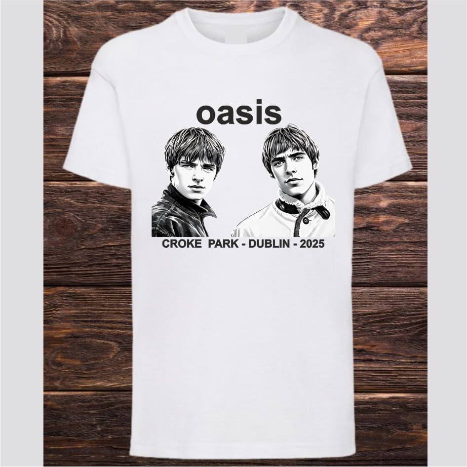 Oasis Noel And Liam Tee Celebrate the return of rock legends with this exclusive Oasis Croke Park 2025 T-shirt. Crafted from premium-quality Fruit of the Loom cotton, this crisp white tee marks what fans are calling the comeback of the decade — Oasis live at Croke Park, Dublin in 2025. Designed for both comfort and style, this high-quality unisex T-shirt features a bold print inspired by the band’s iconic aesthetic. Whether you're a longtime fan or new to the legacy, this Oasis concert tee is the perfect way to mark the historic 2025 Dublin show. Made with soft, breathable fabric, it's ideal for daily wear, festivals, or as a collector’s item for music memorabilia lovers. The classic cut ensures a flattering fit, while the durable stitching promises long-lasting wear. Key Features: Oasis Croke Park 2025 design 100% white cotton Fruit of the Loom – soft, durable, and comfortable Crisp white with bold graphics Perfect for fans, collectors, and gig-goers Own a timeless piece of music history. Limited stock available. Grab your Oasis T-shirt Croke Park 2025 today and relive the moment forever.