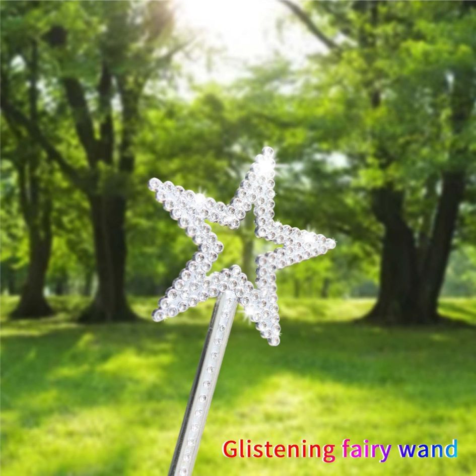 Angel Star Wand – Sparkle and Shine with Magic This Christmas Add a touch of celestial sparkle to your celebrations with the beautiful Angel Star Wand, the perfect accessory for Christmas nativity plays, festive parties, and imaginative dress-up fun. This enchanting wand features a stunning silver metal sequin effect that shimmers brilliantly under the lights, creating a dazzling and magical look. Measuring approximately 14 inches long, the wand is lightweight and easy to hold, making it ideal for children and adults alike. Complete the look with this glimmering wand with a festive finish.A must for any angel setting. Perfect for angels, fairies, or anyone wanting to bring extra sparkle to the season, this wand adds the finishing touch to any Christmas costume or performance. It’s not only a wonderful accessory for plays and parties but also a delightful addition to any festive celebration or dress-up box. Beautifully crafted with attention to detail, the Angel Star Wand captures the spirit of Christmas magic. Whether on stage or at home, it’s sure to make every moment shine a little brighter. A truly charming piece that blends elegance, sparkle, and festive joy in one magical wand. Checkout more great Angel Accessories